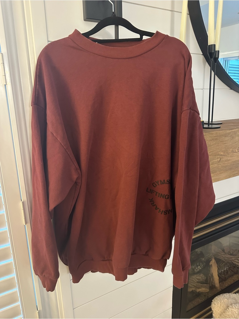 Gymshark Rust Red Oversized Crewneck Sweatshirt